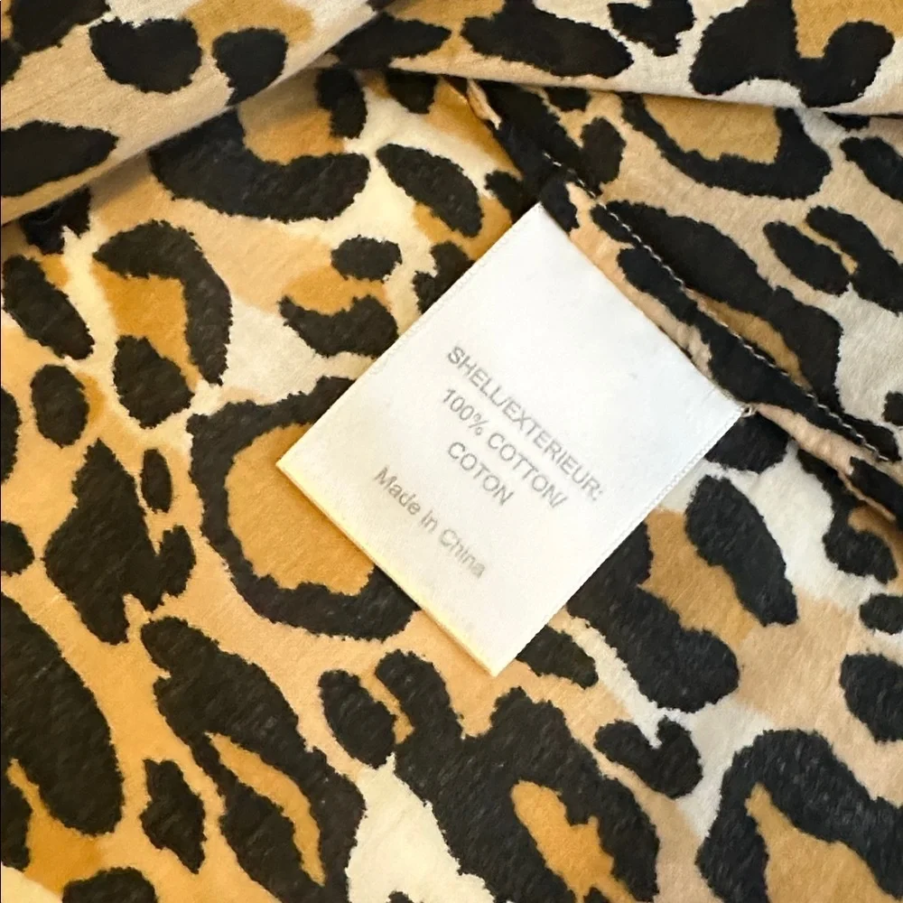 Tory Burch leopard print shirt Sz2